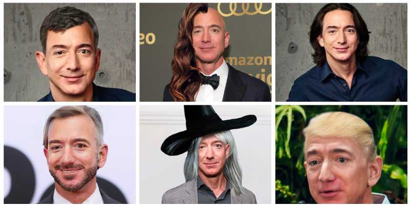 Jeff Bezos with hair