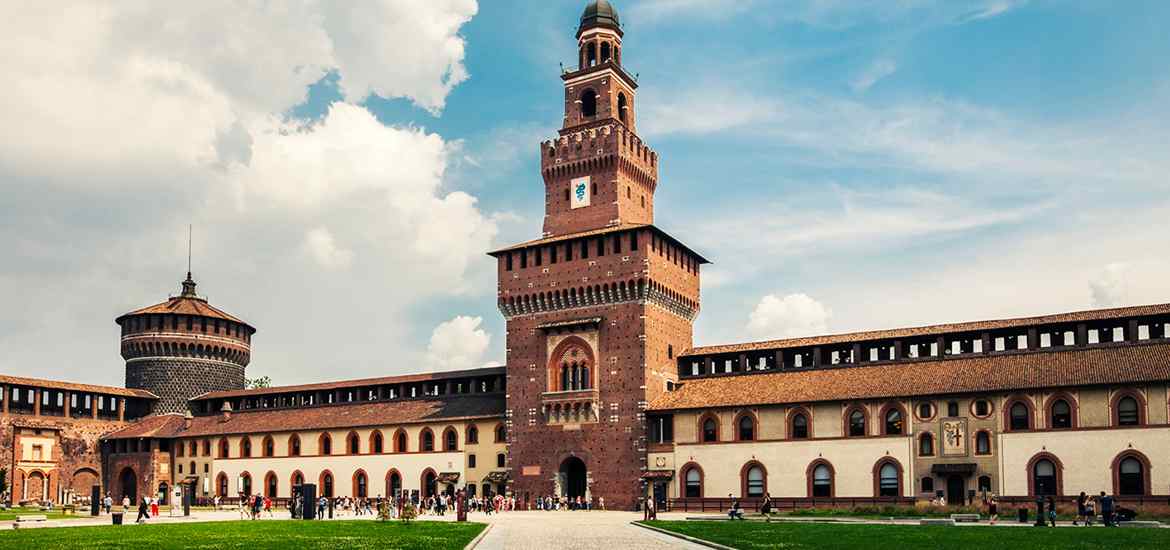 Castle of Sforza (Castello Sforcesco) in Milan)