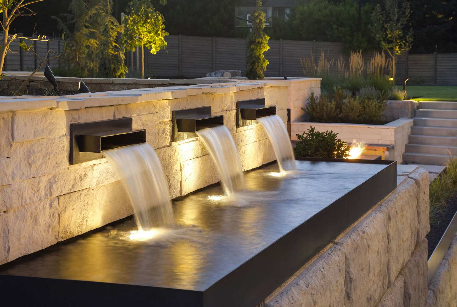 Patio Extension Ideas: water feature